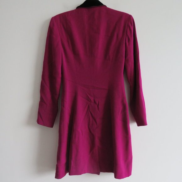 VINTAGE RALPH LAUREN Purple Label 100% Wool Purple Velvet Collar Coat Size 6 - Picture 15 of 15